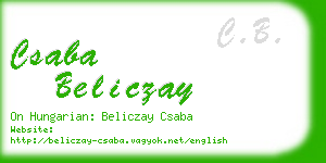 csaba beliczay business card